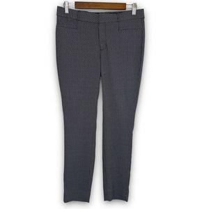 Banana Republic Women's Navy Red Sloan Geo Jacquard Slim‎ Ankle Trousers 4 NWT